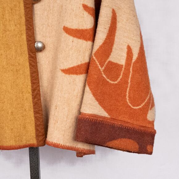 Aventura Southwest Artisan Pure Wool Jacket Women's M/L Taos New Mexico Antlers - Picture 2 of 8